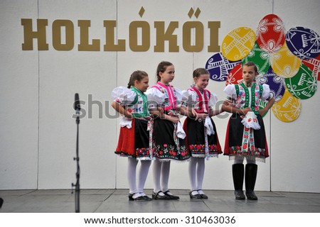 Participant(s) of the traditional Easter Festival at April 12, 2009 in Holloko, Hungary. Village is UNESCO World Heritage Site.