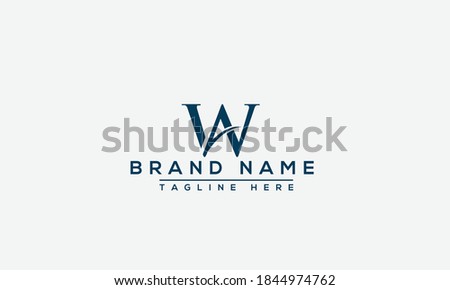 WA Logo Design Template Vector Graphic Branding Element.