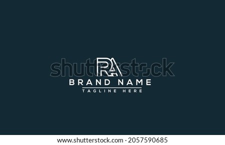 RA Logo Design Template Vector Graphic Branding Element. Stock fotó © 