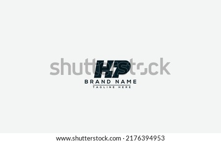 HP Logo Design Template Vector Graphic Branding Element.