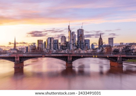 Similar – Image, Stock Photo Skyline of Frankfurt.