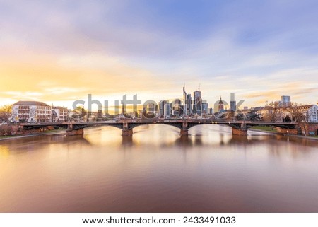 Similar – Image, Stock Photo Skyline of Frankfurt.