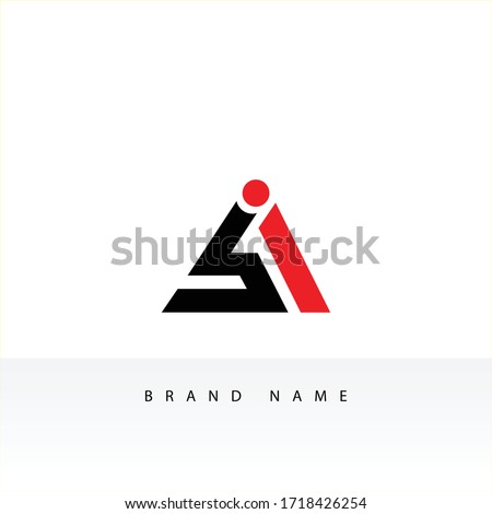 Initial Si logo design template colored dark grey blue swoosh design for business and company identity. Abstract alphabet logo element.