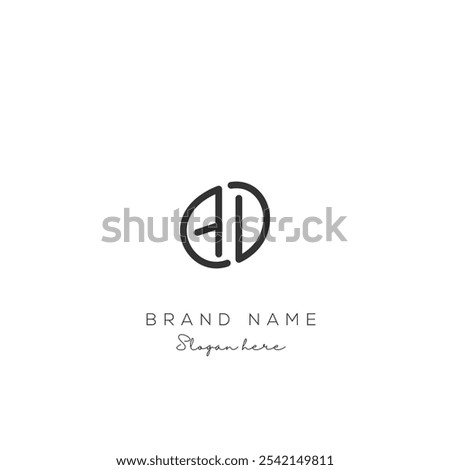 Initial Letter AD Logo Design. AD Logo template. Creative And Modern AD logo.