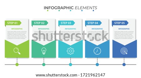 Presentation business infographic template with 5 options