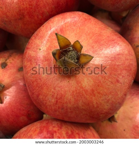 Macro photo food fruit pomegranate. Stock photo red fresh pomegranate fruit background