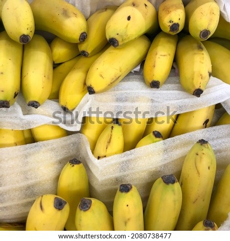 Macro photo bananas. Stock photo fruit yellow banana background