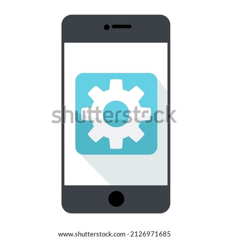 vector icon mobile settings sign. Stock illustration phone settings symbol 商業照片 © 