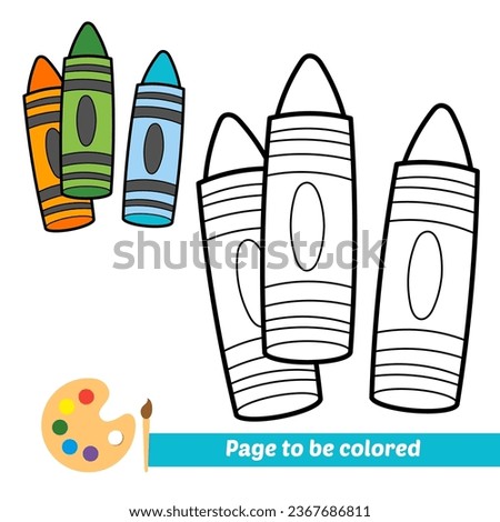 coloring book for kids, crayons vector