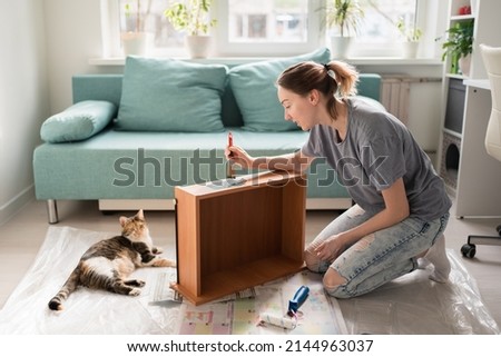 Similar – Image, Stock Photo Painted hands lying on apron