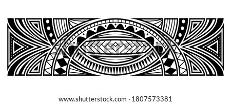 polynesian tattoo pattern maori, samoa ornament border, ethic tribal template vector.