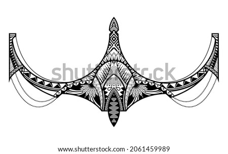 Maori ethnic style for tribal tattoo design. Polynesian tattoo ornament. vector illustration.