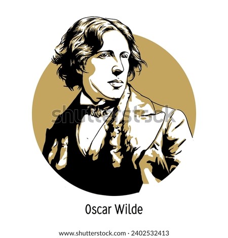 Oscar Wilde is an Irish writer and poet. One of the key figures of aestheticism and European modernism. Hand drawn vector illustration
