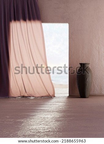 Similar – Image, Stock Photo Sunset behind the curtain in the caravan