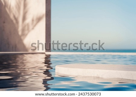 Similar – Image, Stock Photo Blue water in summer with blue sky and sunshine in a bay in Foca on the Aegean Sea in Izmir province, Turkey