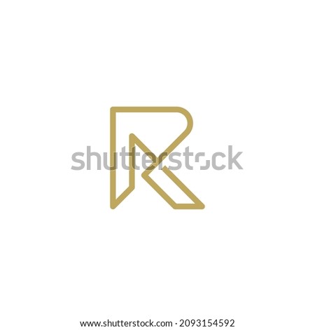 Letter R or RA Initial Monogram Logo Design Template Stock fotó © 