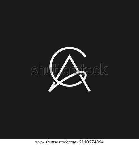 Simple and Minimal Letter AC or CA Monogram Logo Design