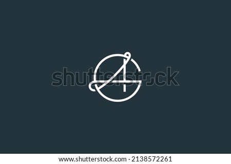 Minimal Letter AG or GA Logo Design Vector Template 商業照片 © 