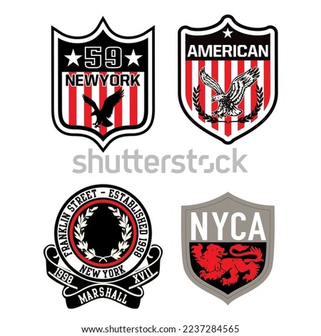 Design vector emblem for print t shirt , embroidery and others.