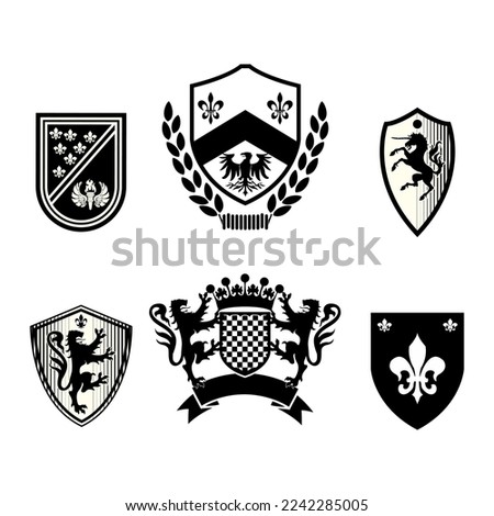 Design vector emblem collection set for embroidery etc.