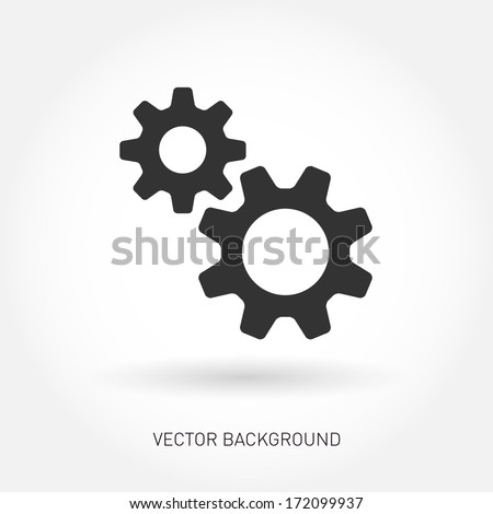 Gear icon with place for your text. Vector illustration 
