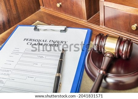 Medical malpractice claim form for lawyers. Calculation of compensation Stock foto © 
