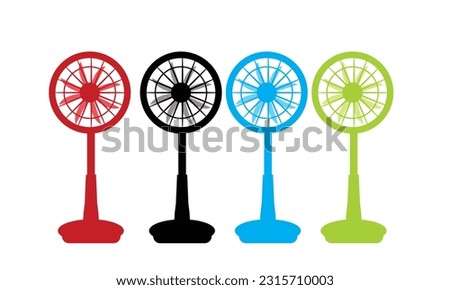 Colorful fans help to cool off.