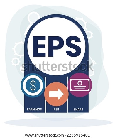 EPS - Earnings Per Share acronym, concept background. vector illustration concept with keywords and icons. lettering illustration with icons for web banner, flyer, landing page, presentation