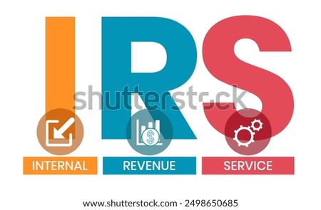 IRS - Internal Revenue Service acronym, business concept background