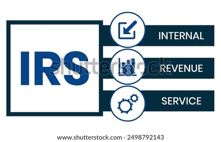 IRS - Internal Revenue Service acronym, business concept background