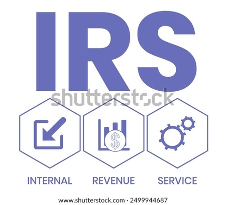 IRS - Internal Revenue Service acronym, business concept background