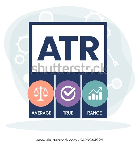 ATR - Average True Range acronym, business concept background