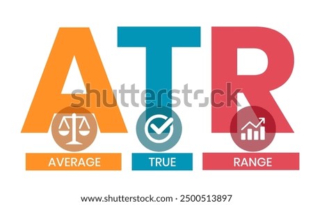 ATR - Average True Range acronym, business concept background