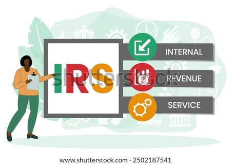 IRS - Internal Revenue Service acronym, business concept background