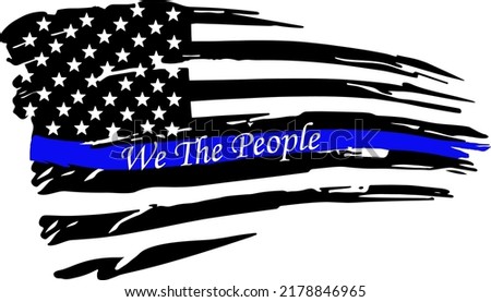 we the people constitution. American We The People, America flag vector-t-shirt design. Design template for t-shirt print, poster, cases, cover, banner, gift card, label sticker, flyer, mug.  Photo stock © 