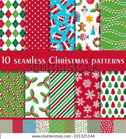 Seamless Christmas Pattern Vector | Download Free Vector Art | Free-Vectors