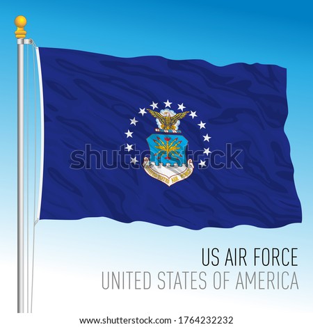 US Air Force official flag, United States, vector, illustration