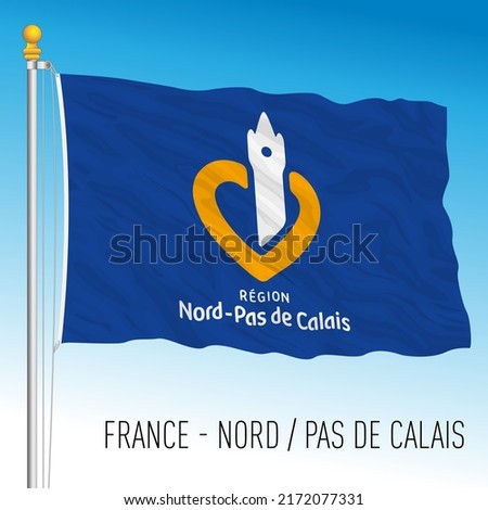 North - Pas de Calais regional flag, France, European Union, vector illustration Imagine de stoc © 