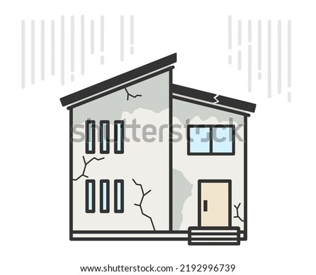 Clip art of old and dingy house