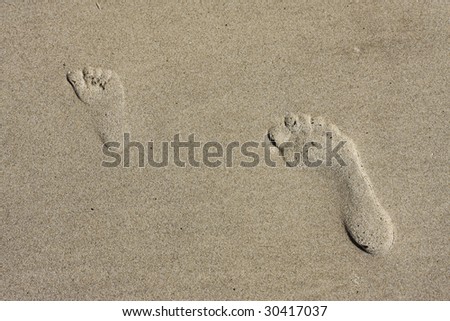 Little footprint and big footprint in Sand