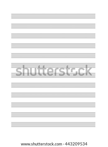 Music blank note stave.  Vertical music books.