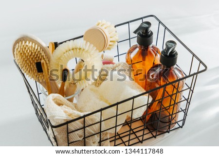 Similar – Image, Stock Photo Live plastic-free with natural cosmetics and cleaning agents