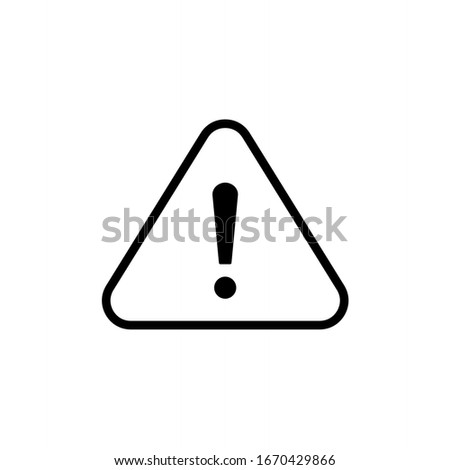 Triangle Exclamation Icon. Warning, Caution, Attention icon sign symbol