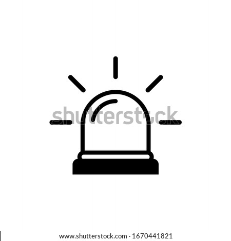 Siren icon. Emergency light icon vector illustration