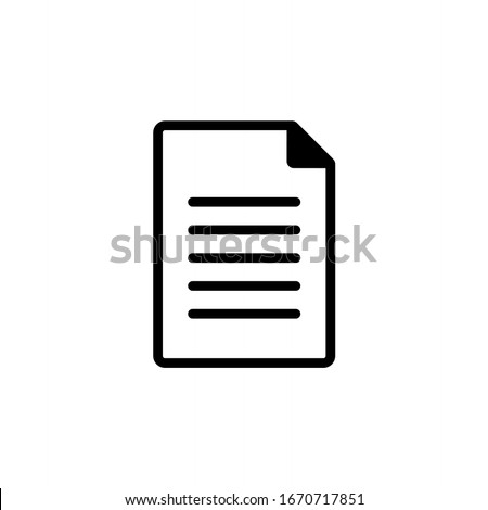 File icon vector. Document icon illustration