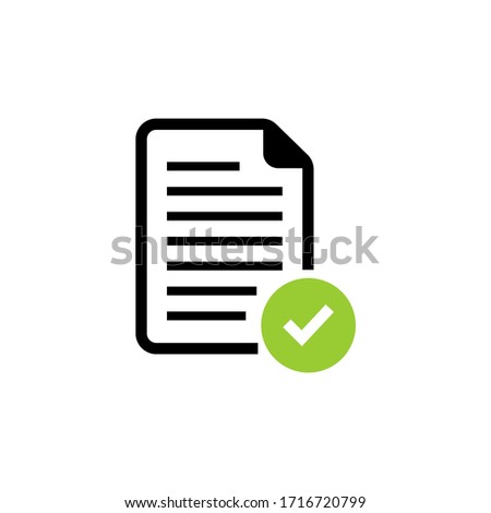 File accepted icon vector. Approve icon symbol