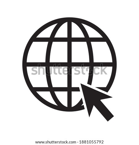 internet - globe icon design template vector on a white background