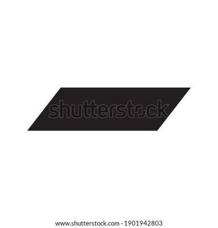 parallelogram shape illustration vector graphic. basic shape perfect for preschool learning for children and good for mathematics. eps 10