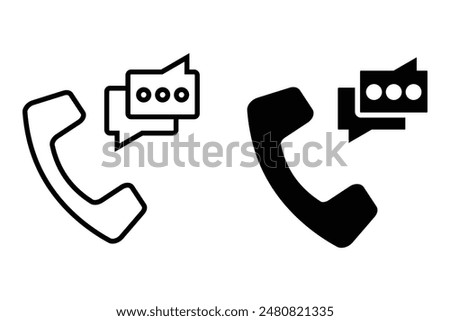 call center icon and bubble talk. Talking with service call support hotline and call center icon concept  icon sets. for your web site design, logo, app, UI Vector design. User icon, silhouette isolat