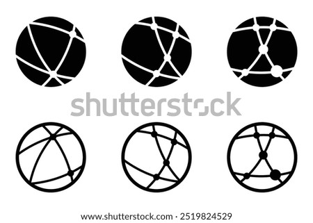 Global network icon. sign for mobile concept and web design. vector illustration